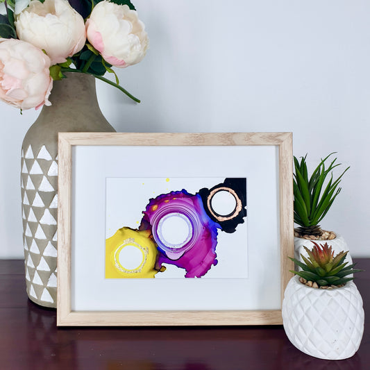 "Enby Orbit" Small Handmade Abstract Art