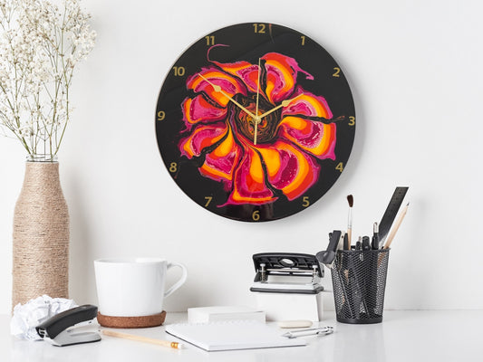 "Orchid” – 12" Silent Clock