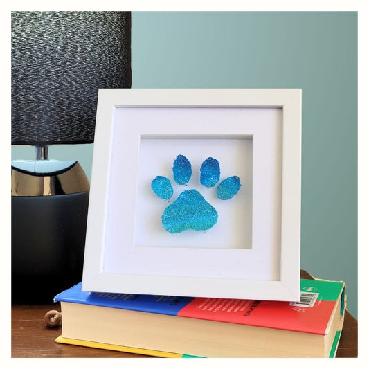 "Blue Paw" Thread Painting