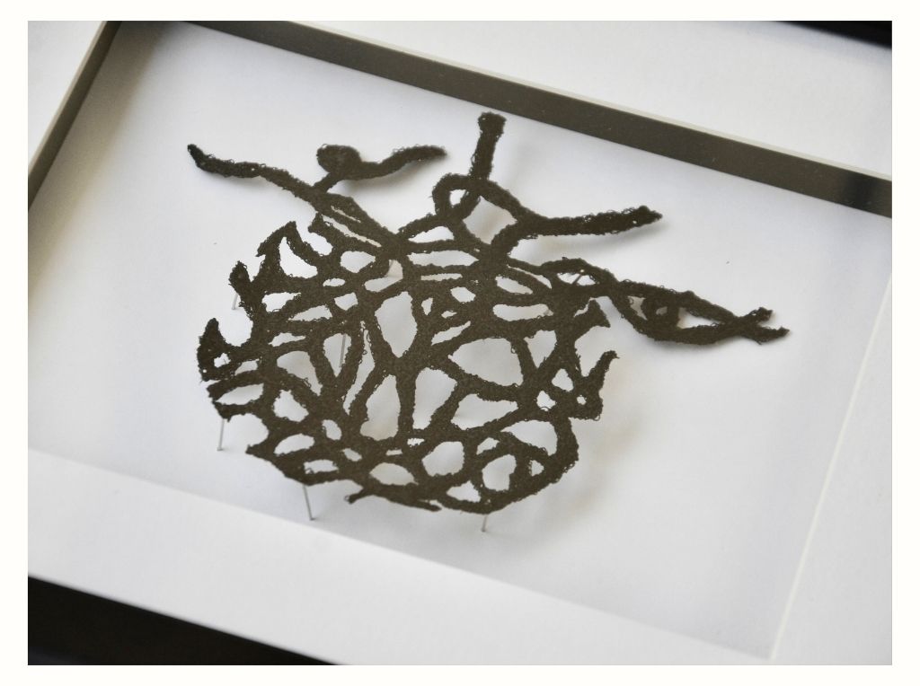 "Black Coral" Thread Painting