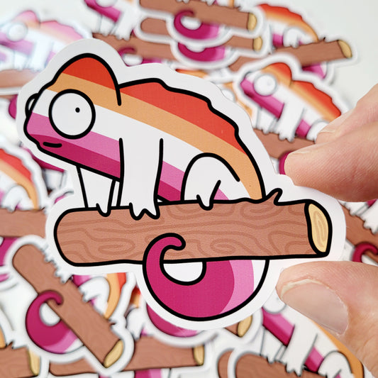 Lesbian Queer Chameleon Sticker
