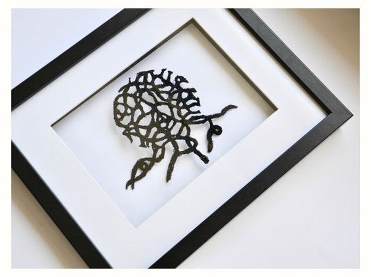 "Black Coral" Thread Painting