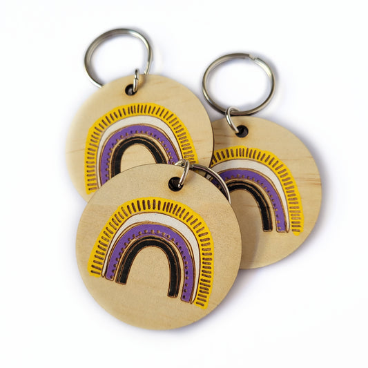 Non-Binary Pride Keyring