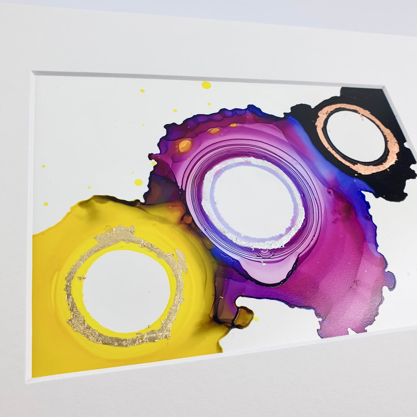 "Enby Orbit" Small Handmade Abstract Art