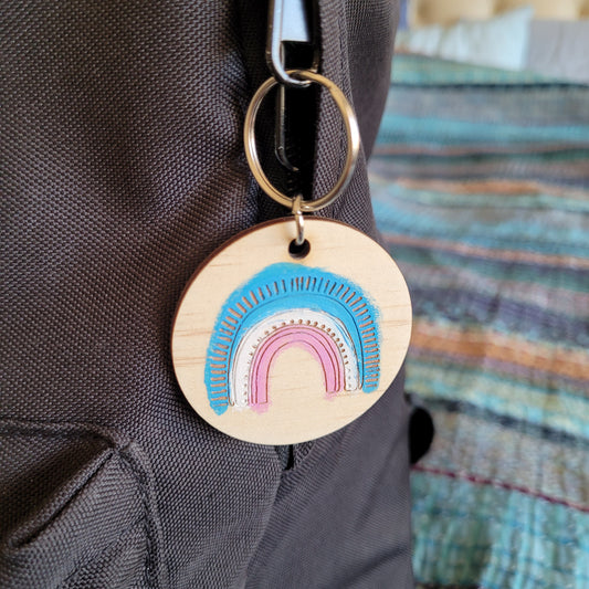 Trans Pride Keyring
