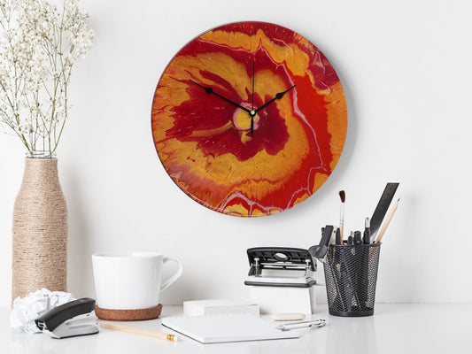 "Golden Sans” – 12" Silent Clock