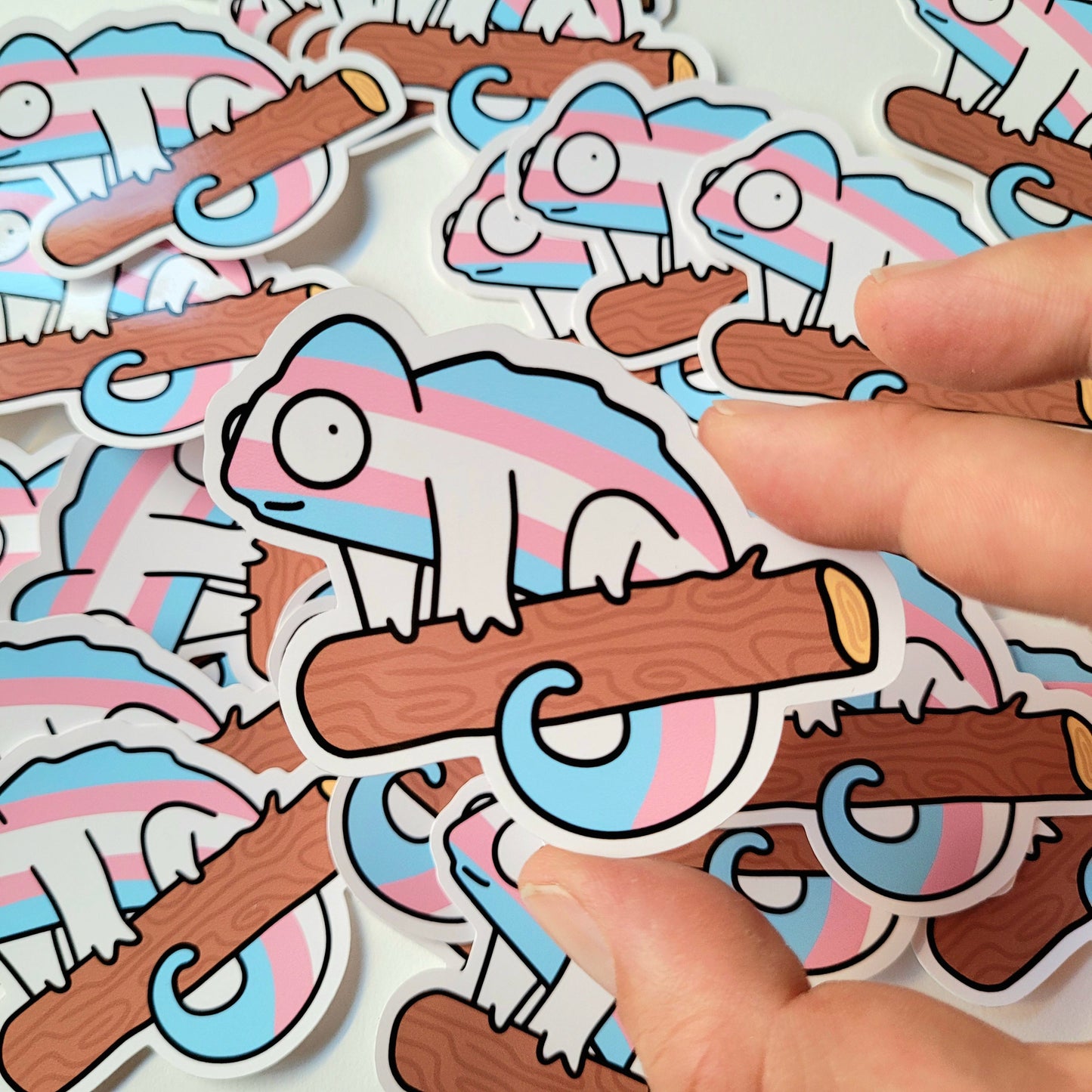 Transgender Queer Chameleon Sticker