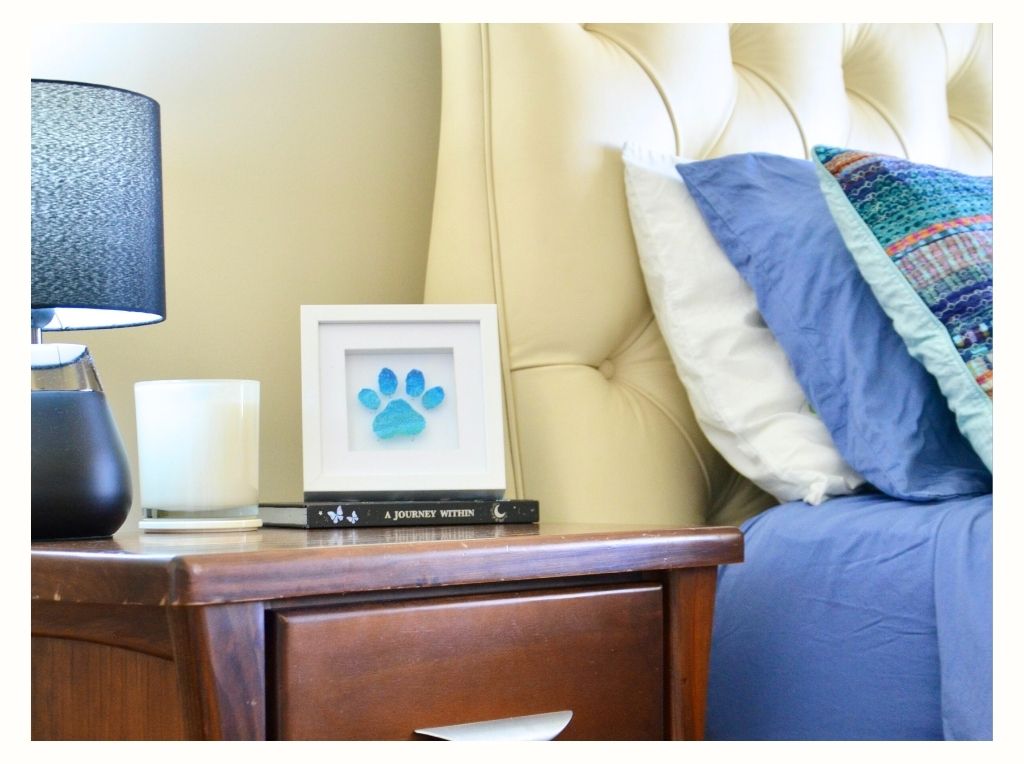 "Blue Paw" Thread Painting