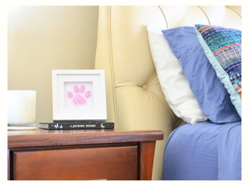 "Pink Paw" Thread Painting