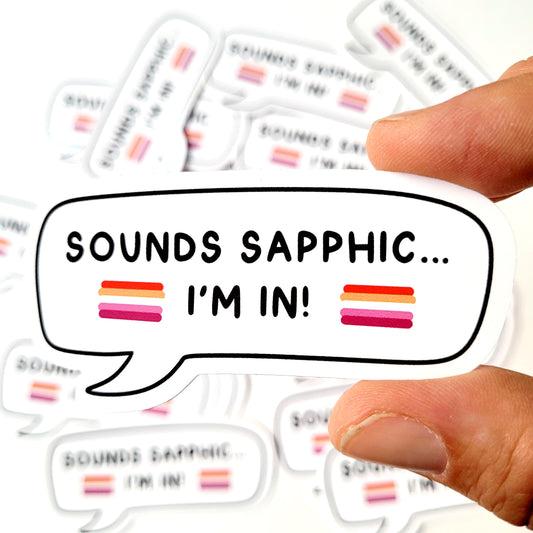 "Sounds Sapphic" Vinyl Sticker