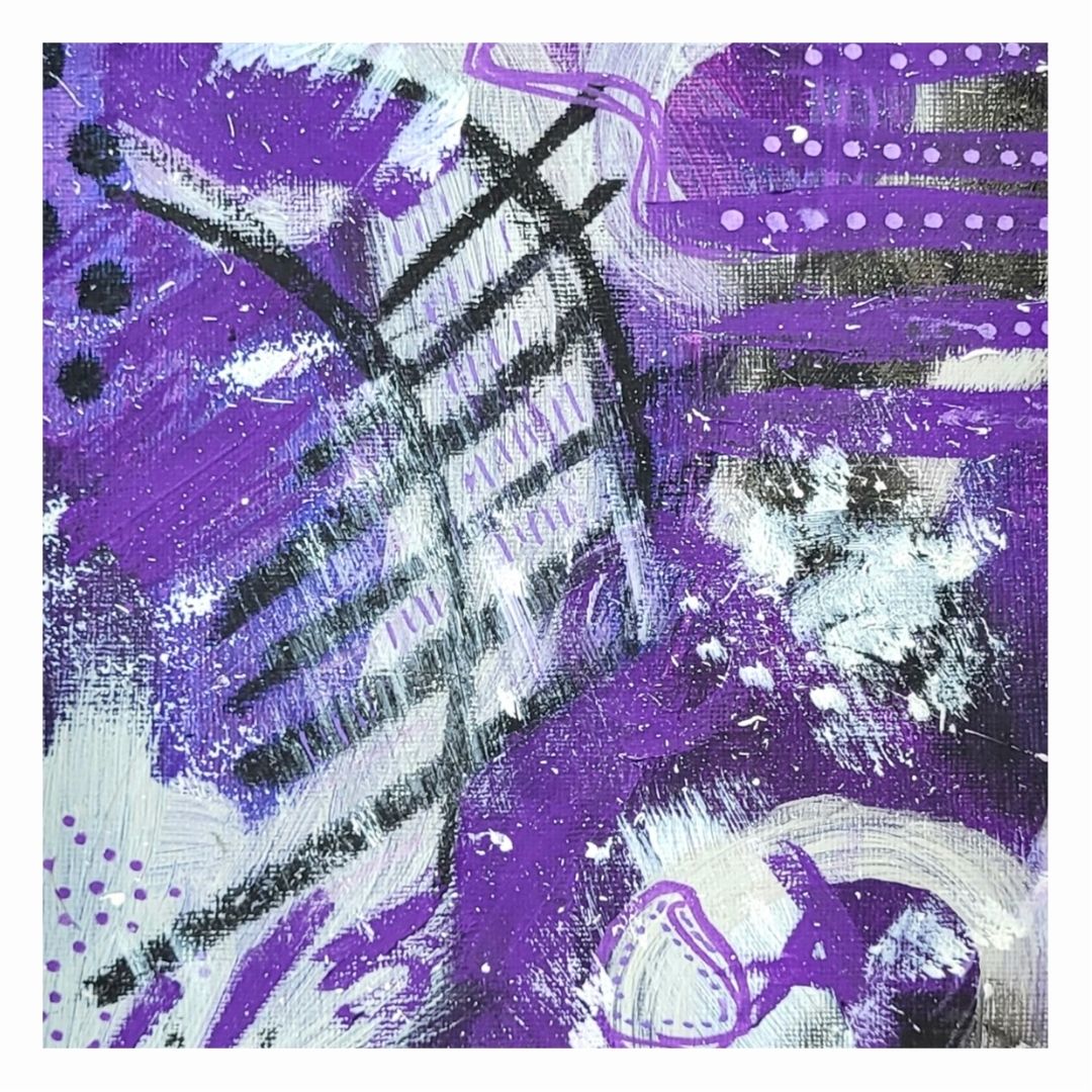 "Ladder to Eruption" Abstract Painting