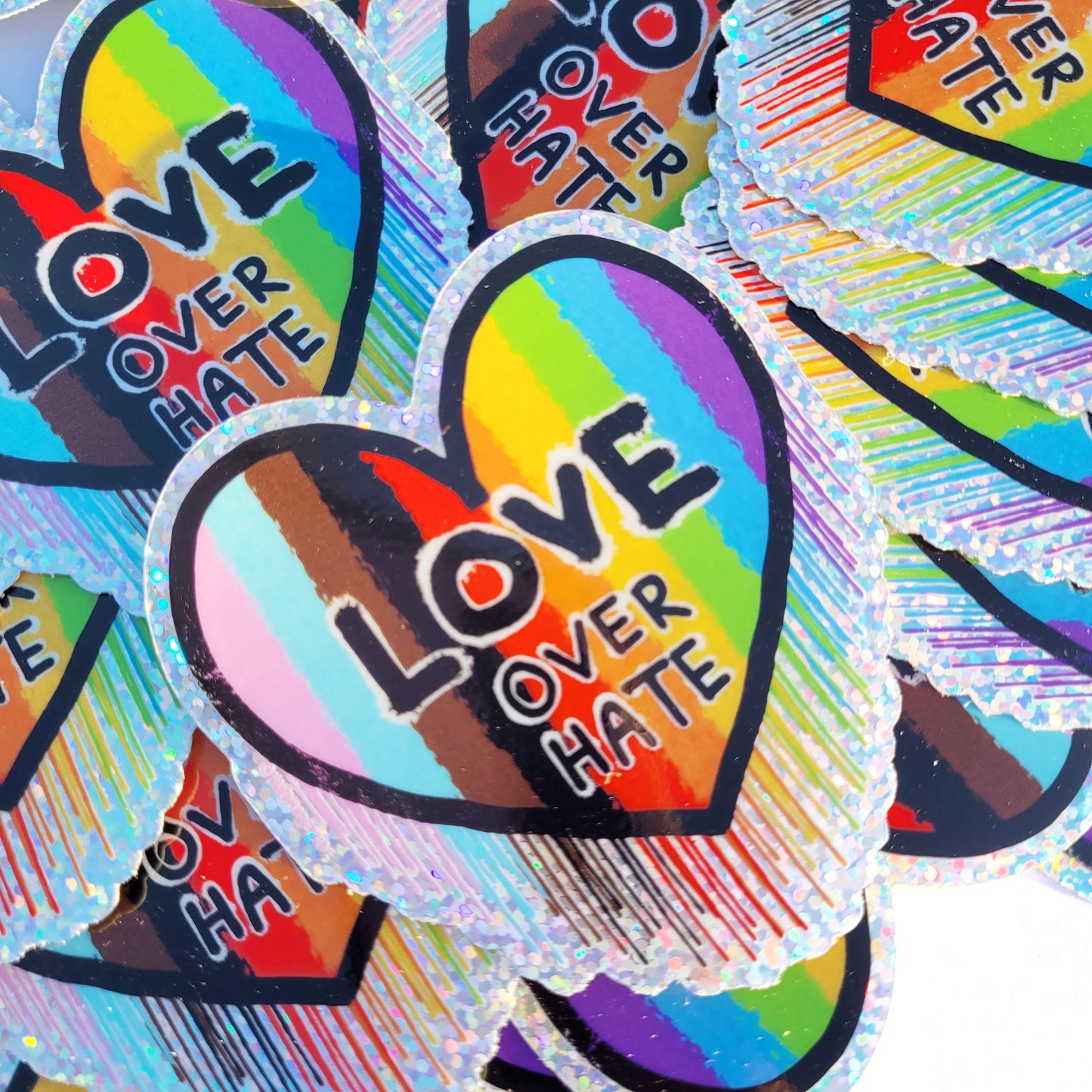 Love Over Hate Sticker