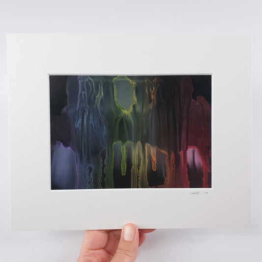 "Chromatic Cascade" Small Handmade Abstract Art