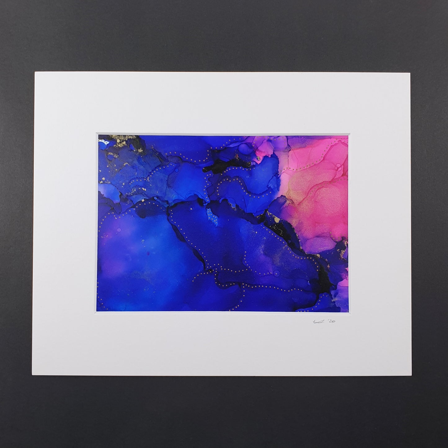 "Threads of Gold" Small Handmade Abstract Art