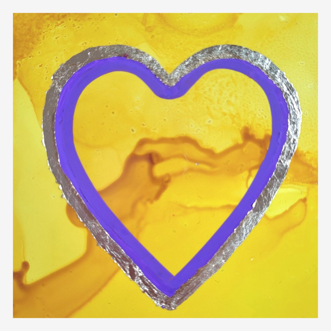 "Sunlit Amethyst" Small Handmade Abstract Art