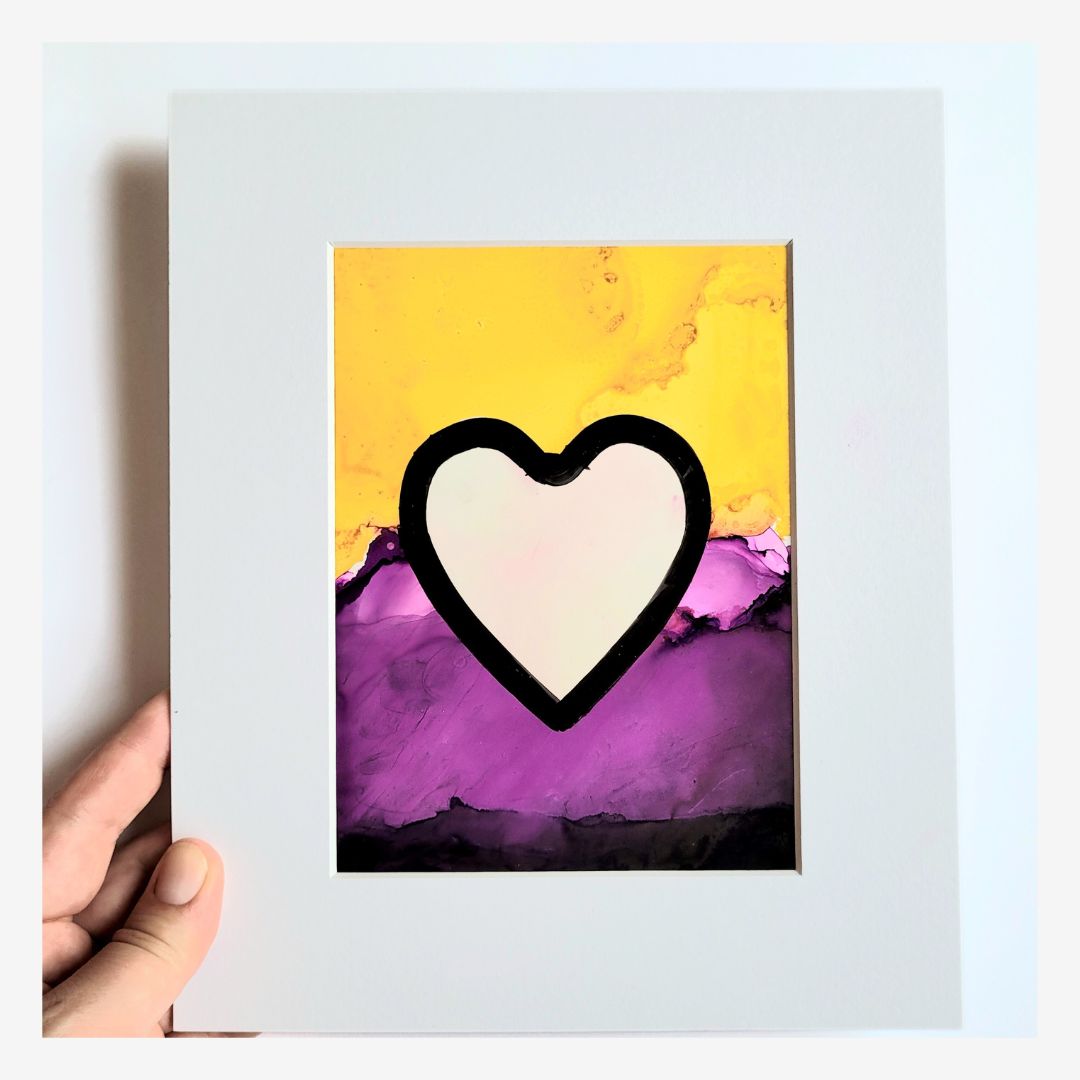 "Midnight Union" Small Handmade Abstract Art