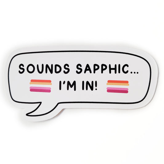"Sounds Sapphic" Vinyl Sticker