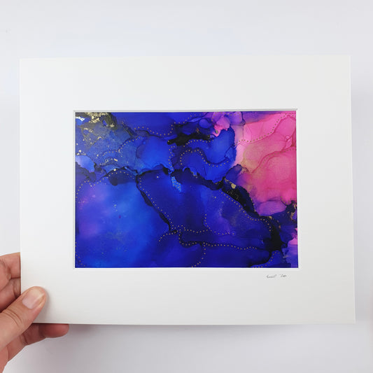 "Threads of Gold" Small Handmade Abstract Art