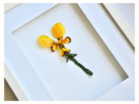 "Bee Orchid" Thread Painting