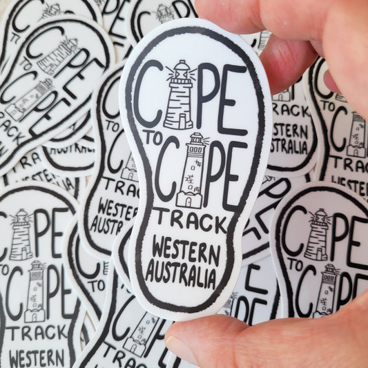 Cape to Cape Footprint Sticker