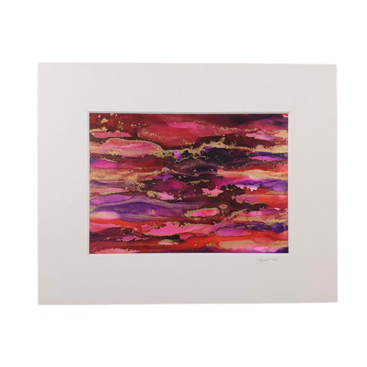 "Sandstorm of the Pink Lakes" Small Handmade Abstract Art