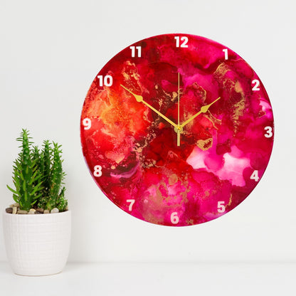 "Golden Bloom" – 12" Silent Clock