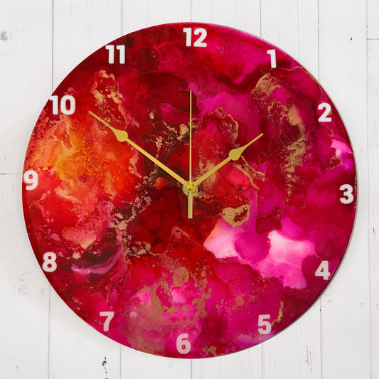 "Golden Bloom" – 12" Silent Clock