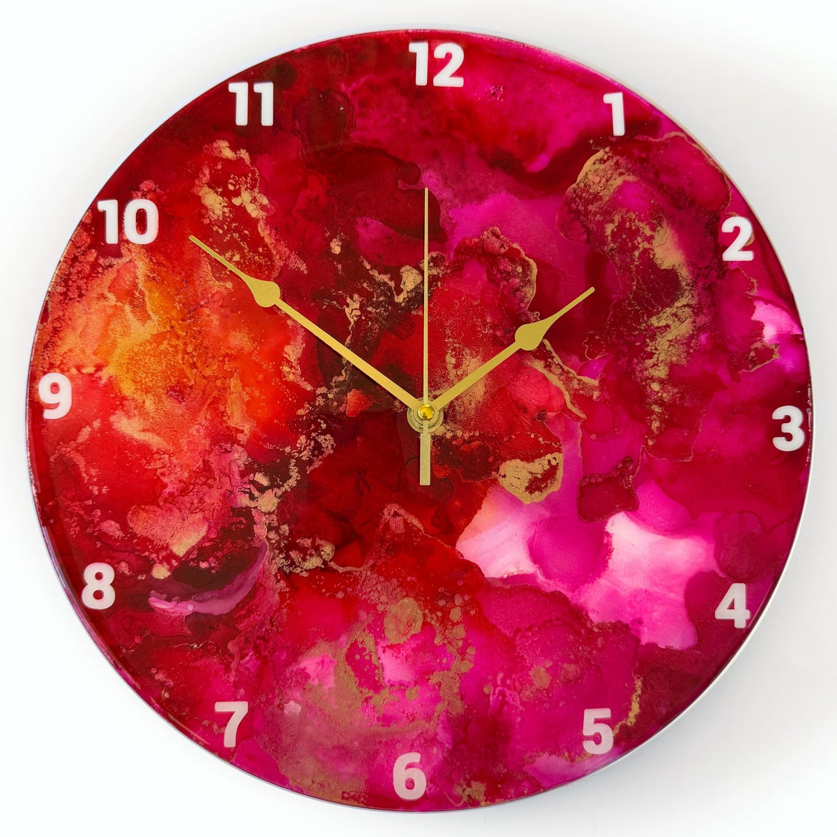 "Golden Bloom" – 12" Silent Clock