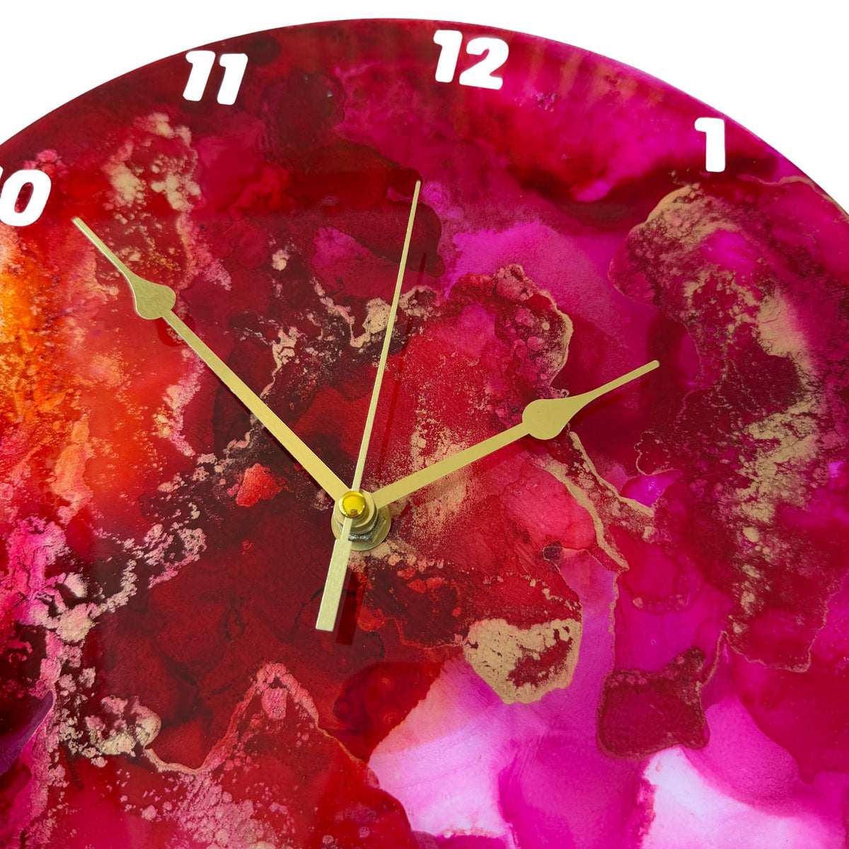 "Golden Bloom" – 12" Silent Clock