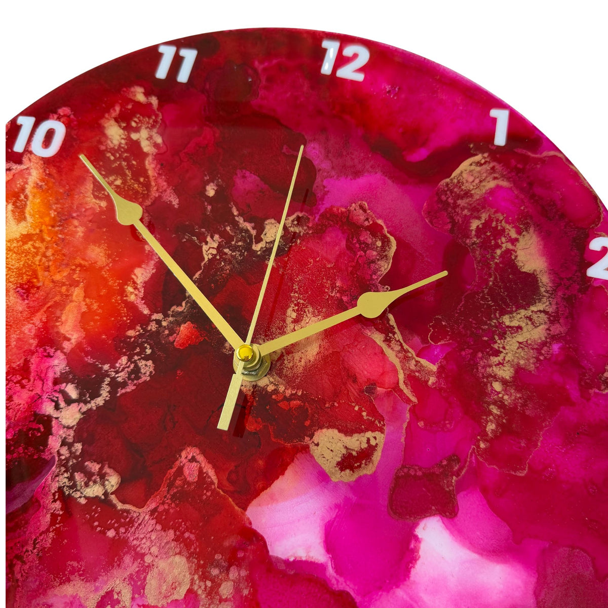 "Golden Bloom" – 12" Silent Clock