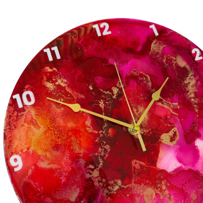 "Golden Bloom" – 12" Silent Clock