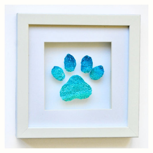 "Blue Paw" Thread Painting