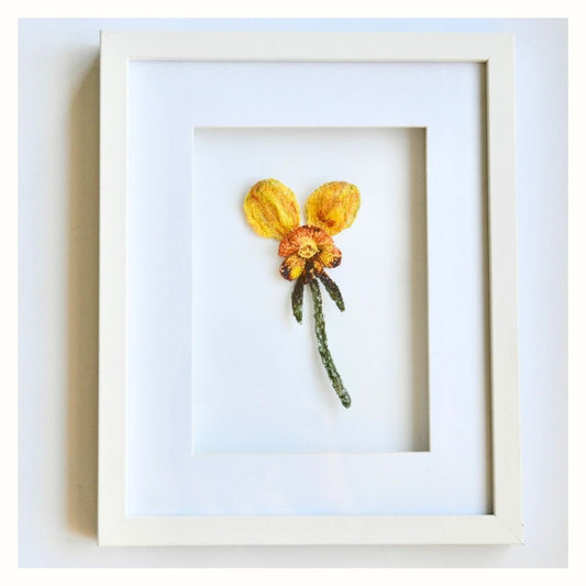 "Donkey Orchid" Thread Painting