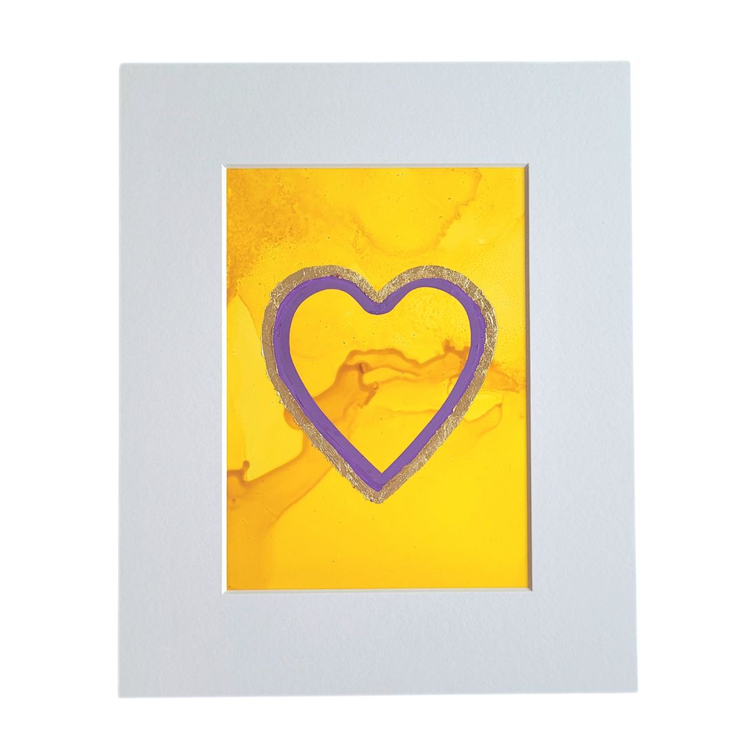 "Sunlit Amethyst" Abstract Alcohol Ink - Small