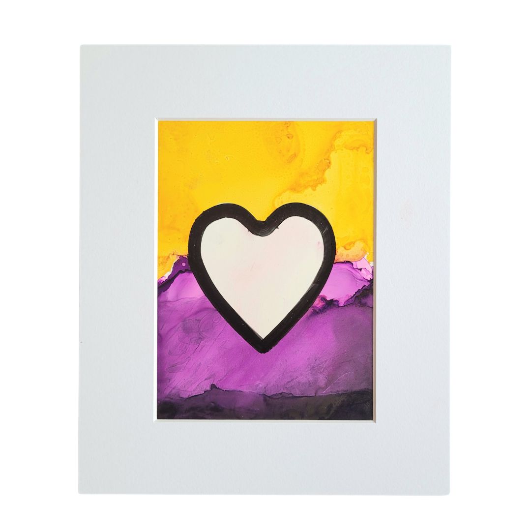 "Midnight Union" Small Handmade Abstract Art