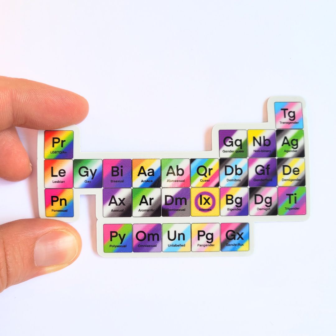 Queeriodic Table Vinyl Sticker
