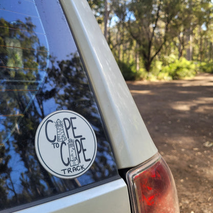 Cape to Cape Round Sticker