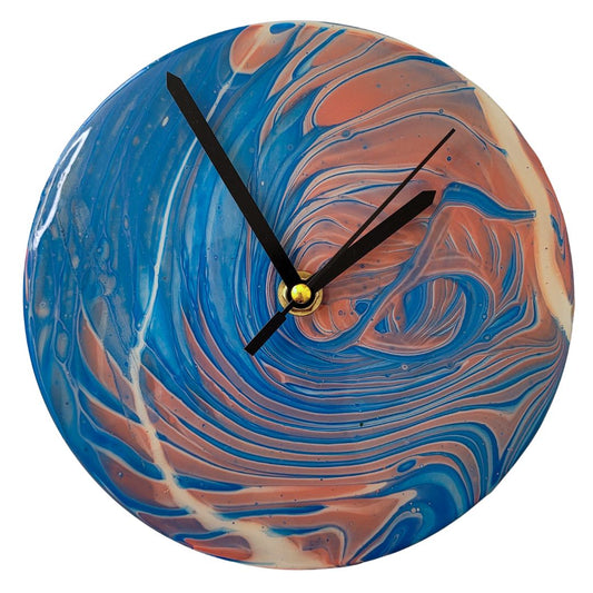 "Ocean Swirl” - 7" Silent Clock