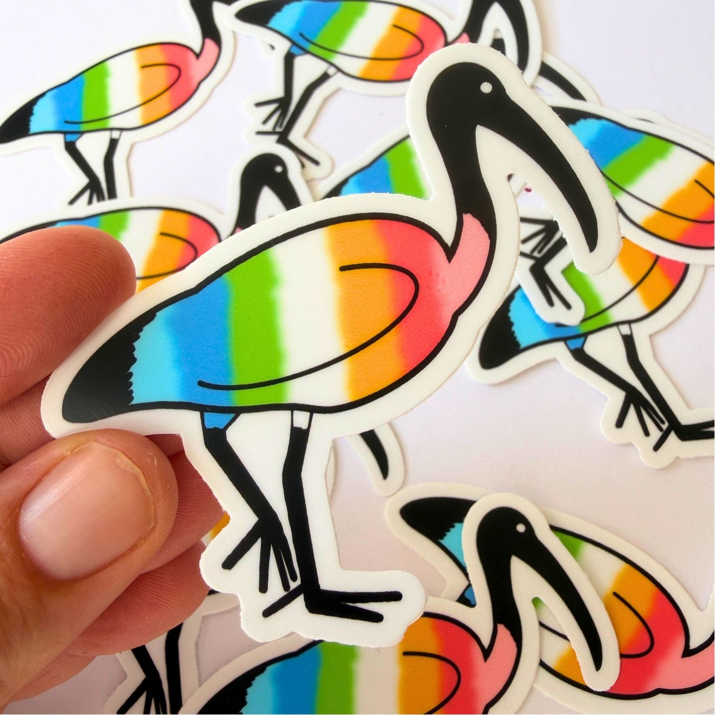 Pride-Hai-Aufkleber (Holo-Glitzer)