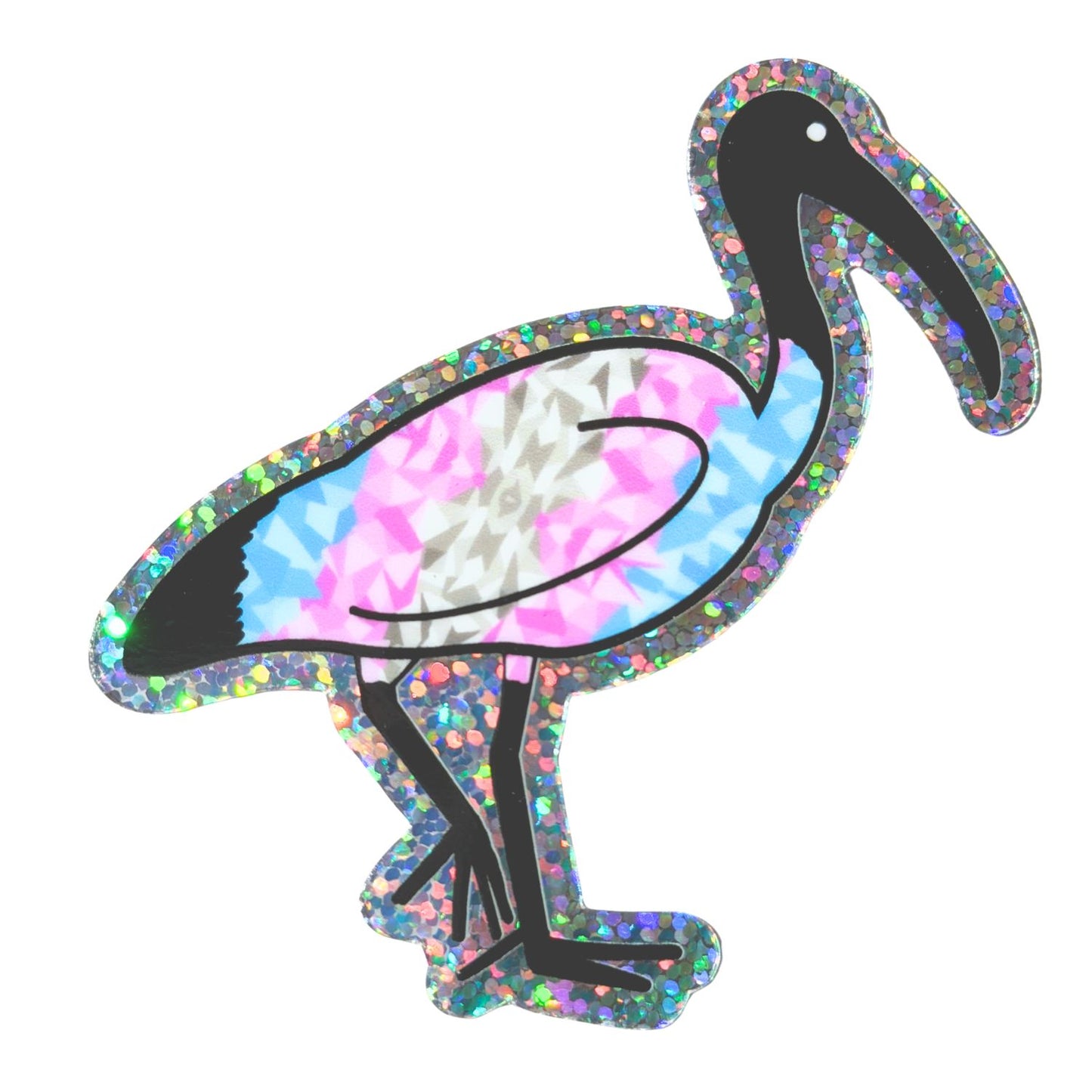 Pride-Hai-Aufkleber (Holo-Glitzer)