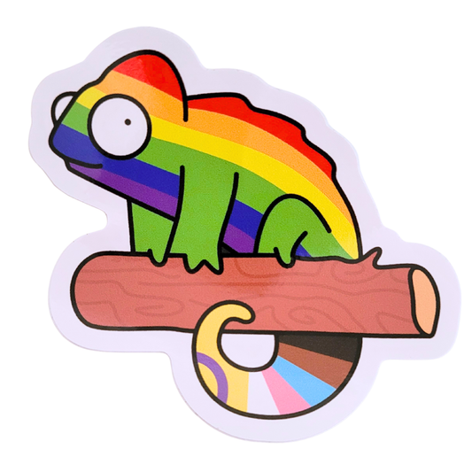Queer Chameleon Vinyl Sticker