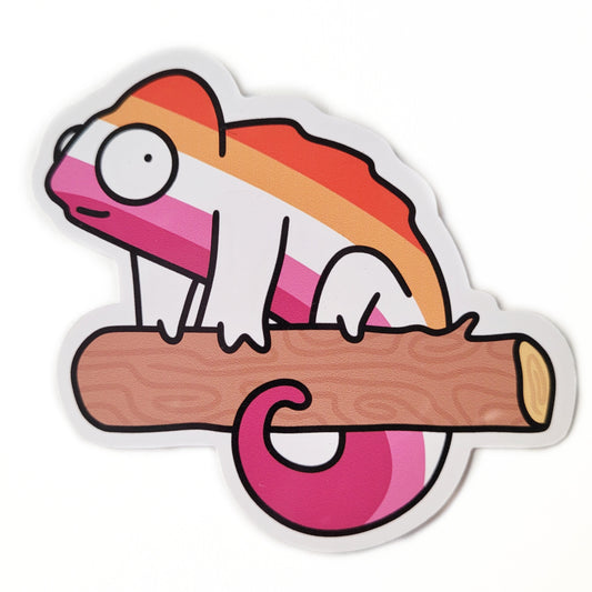 Lesbian Queer Chameleon Sticker