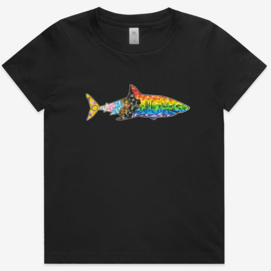 Kids Progress Pride Shark T-Shirt