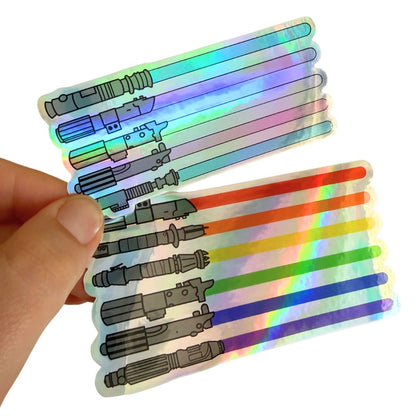 Pride-Hai-Aufkleber (Holo-Glitzer)