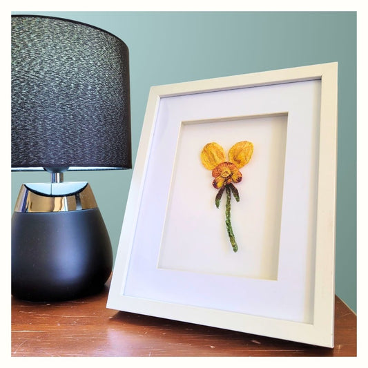 "Donkey Orchid" Thread Painting