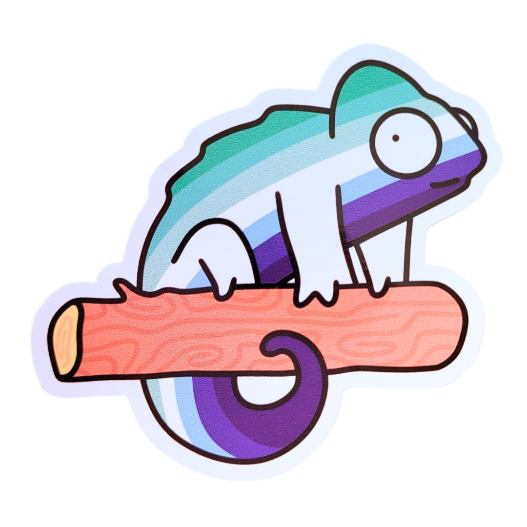 Gay Queer Chameleon Sticker