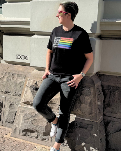Unisex light saber pride themed T Shirt